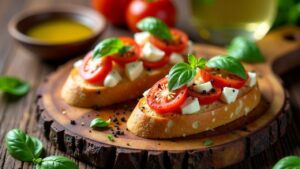 Mozzarella-Luft Bruschetta