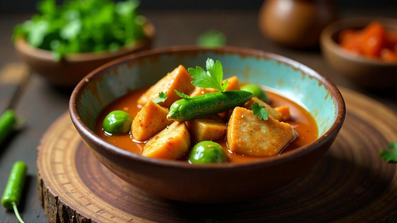 Muamba de Galinha e Quimbombo (Hühnchen mit Okra)