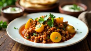 Mughlai Aloo-Qeema