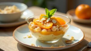 Mungbohnen-Orangen-Dessert