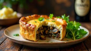 Mushroom and Guinness Pie