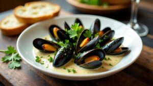 Mussels in Irish Cream Sauce