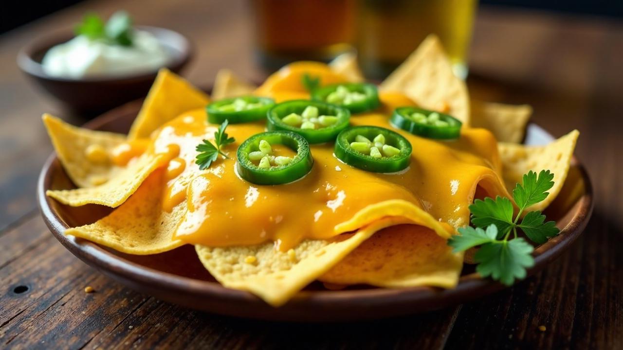 Nachos mit Käse und Jalapeños