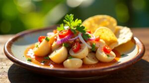 Namibische Herzmuschel-Ceviche