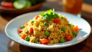 Nasi Goreng Kembang Tahu (Tofu Skin Fried Rice)