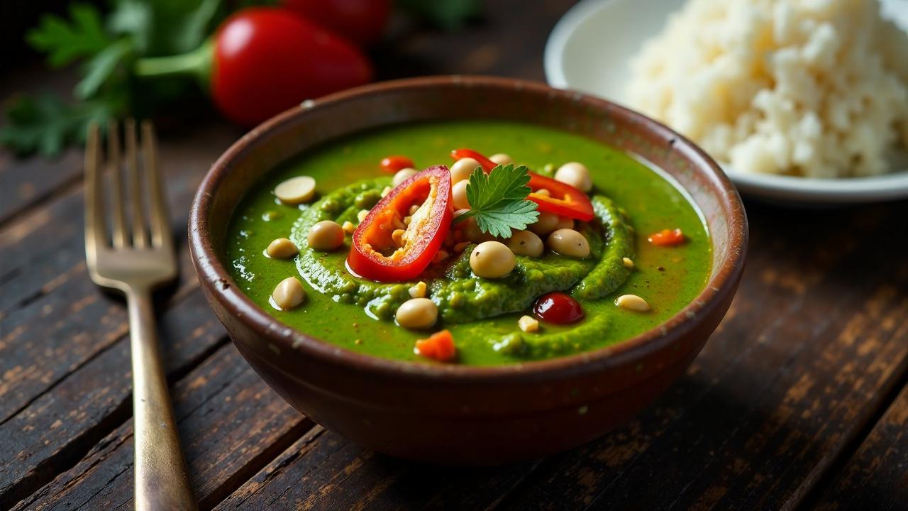 Ndole: Bitterblatt-Gemüse mit Fleisch