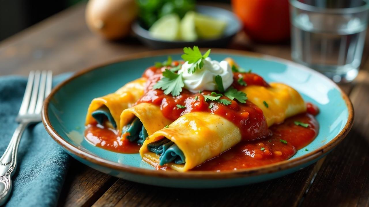 New Mexico Blue Corn Enchiladas