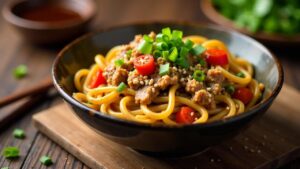 Noodles with Minced Pork (Nudeln mit Schweinehack)