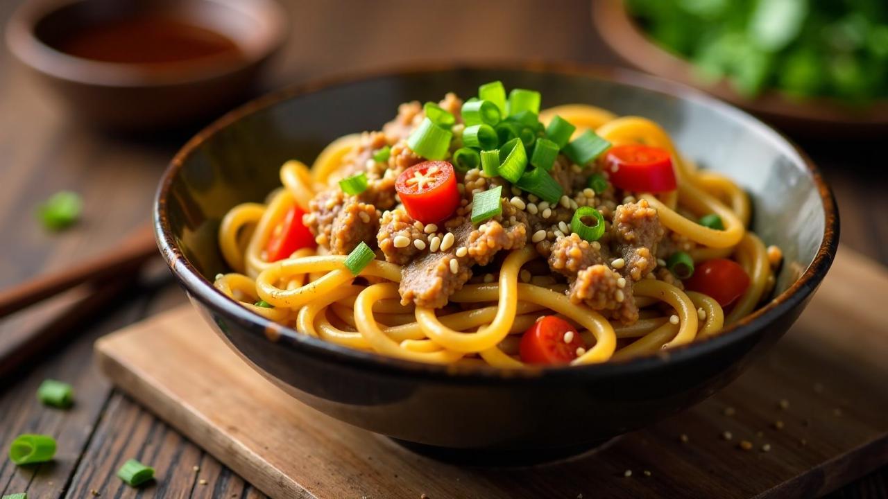 Noodles with Minced Pork (Nudeln mit Schweinehack)