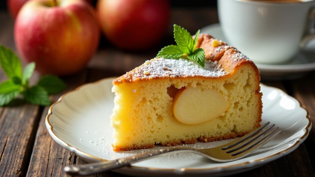 Norddeutscher Apfelkuchen mit Marzipan