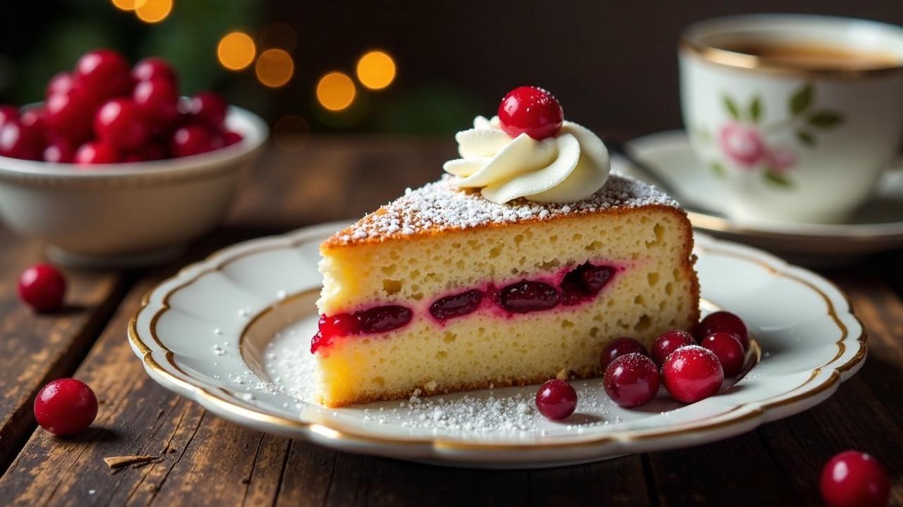 Nürnberger Lebkuchen-Cranberry-Torte