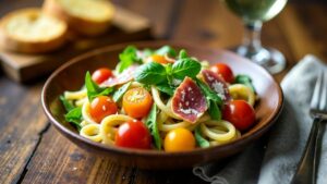 Nudelsalat mit Bresaola und Parmesan