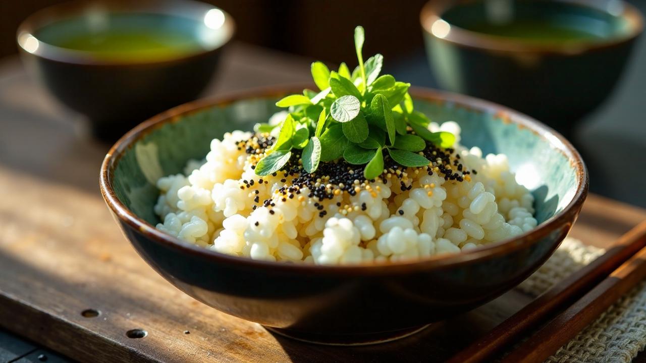 Ochazuke: Reis mit grünem Tee