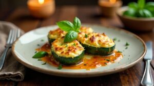 Ofengebackene Zucchini mit Käse