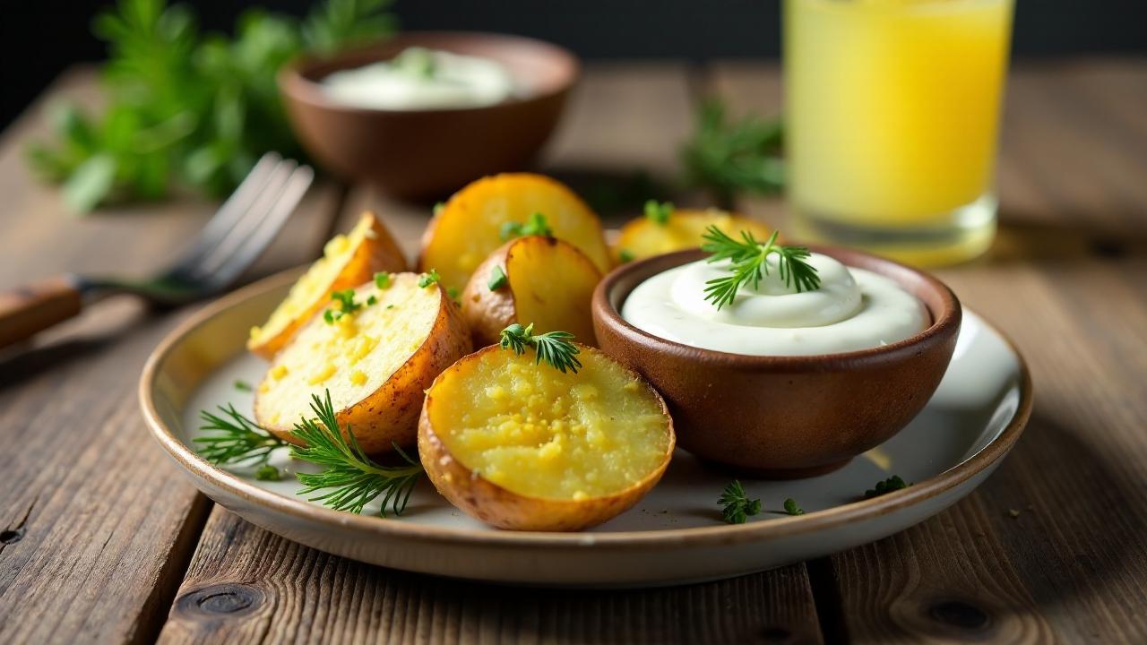 Ofenkartoffeln mit Kräuterquark