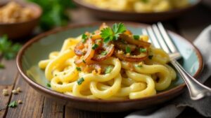 Omega-3-Käsespätzle mit Leinsamen