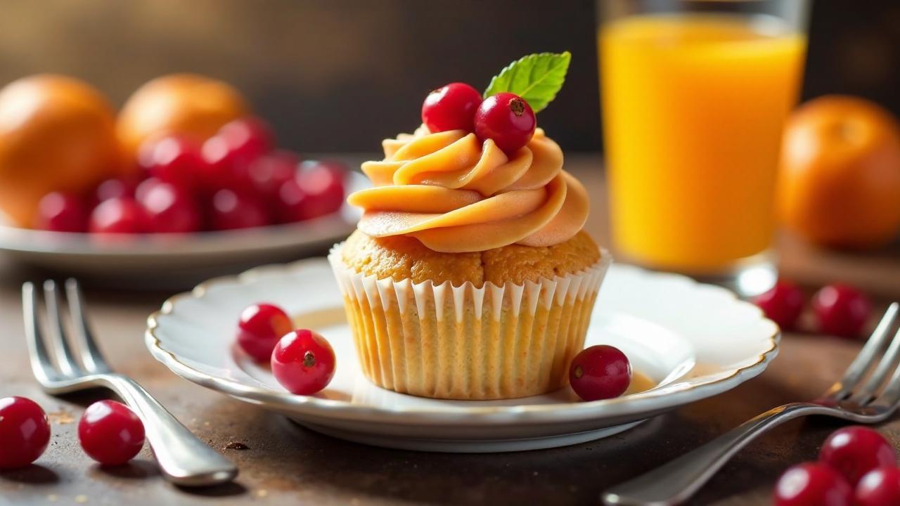 Orangen-Cranberry-Cupcakes