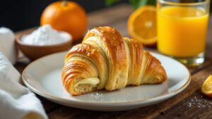 Orangen-Croissants mit Vanillefüllung