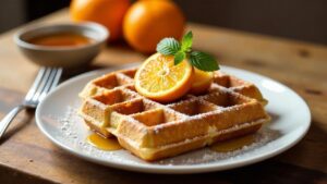 Orangen-Ingwer-Waffeln