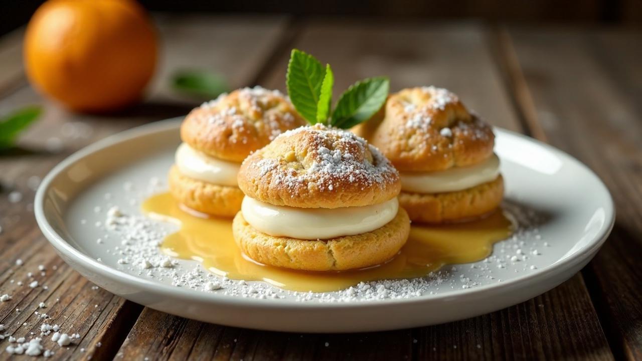 Orangenblüten-Profiteroles