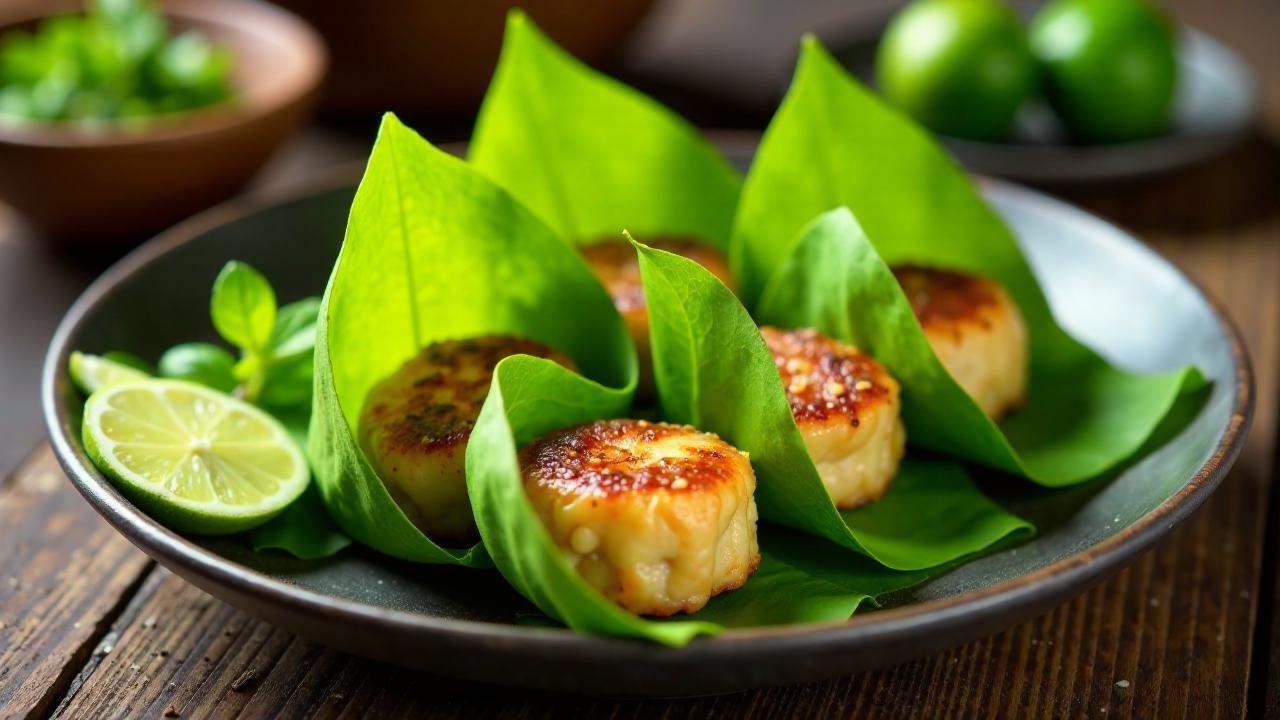 Otak-Otak (grilled fish cake wrapped in banana leaves)