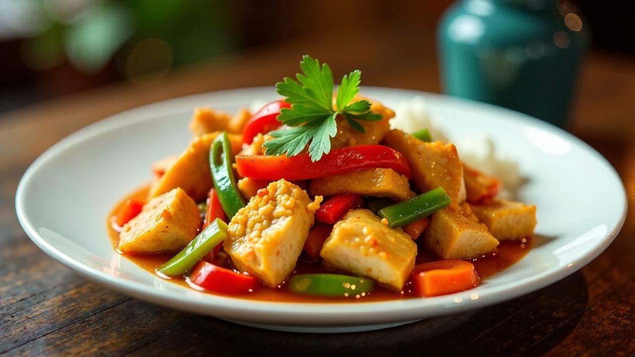 Pad Nam Prik Pao (Gebratenes Gericht mit Chili-Pasten)