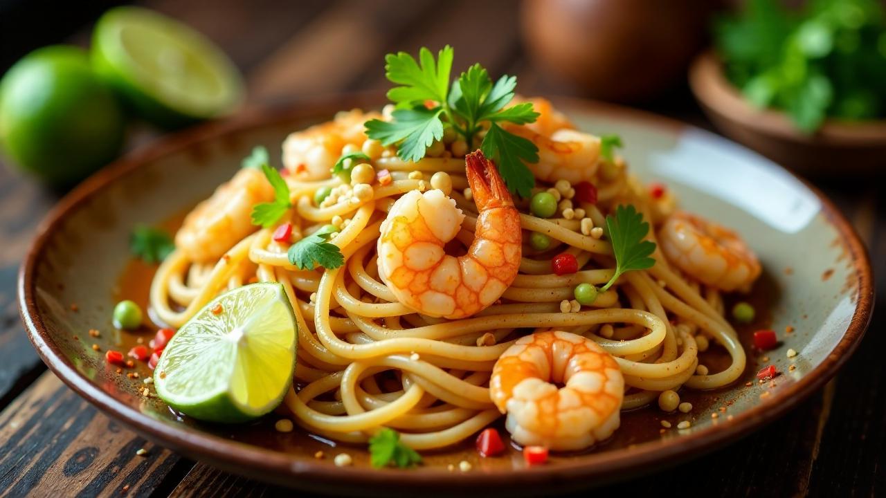 Pad Thai Goong (Gebratene Nudeln mit Garnelen)