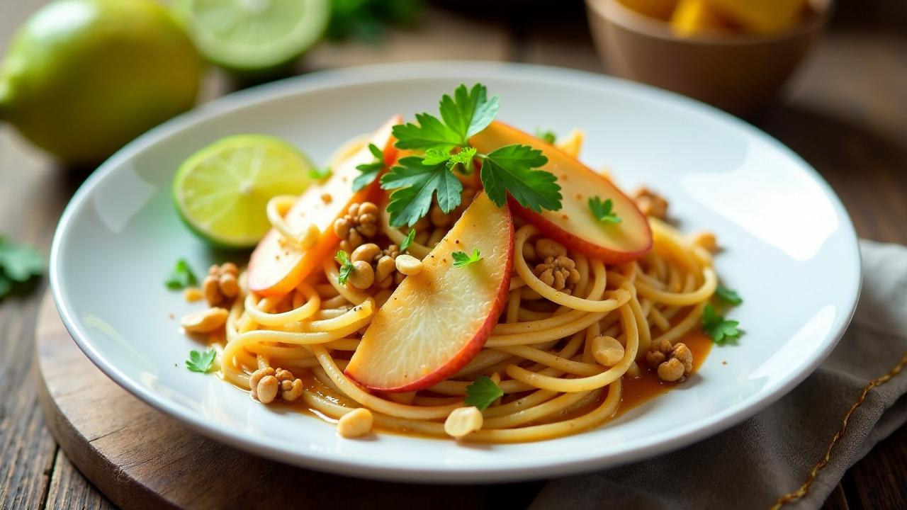 Pad Thai mit Birne und Walnüssen