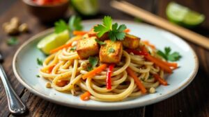 Pad Thai mit Erdnusssauce