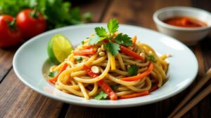 Pad Thai mit Knoblauch-Chili-Sauce