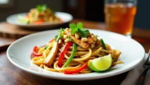 Pad Thai mit Paprika