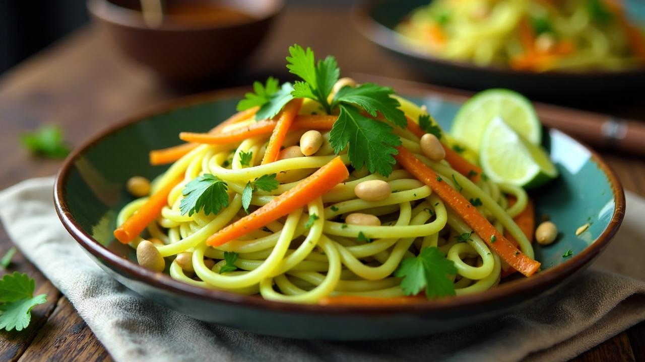 Pad Thai mit grüner Papaya