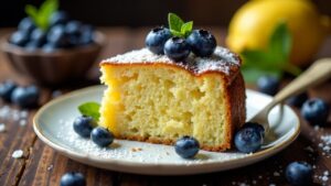 Pain d'épices mit Blaubeeren und Zitronengras