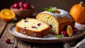 Pain d'épices mit Cranberry und Orange