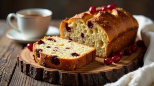 Pain d'épices mit Hibiskus und Cranberries