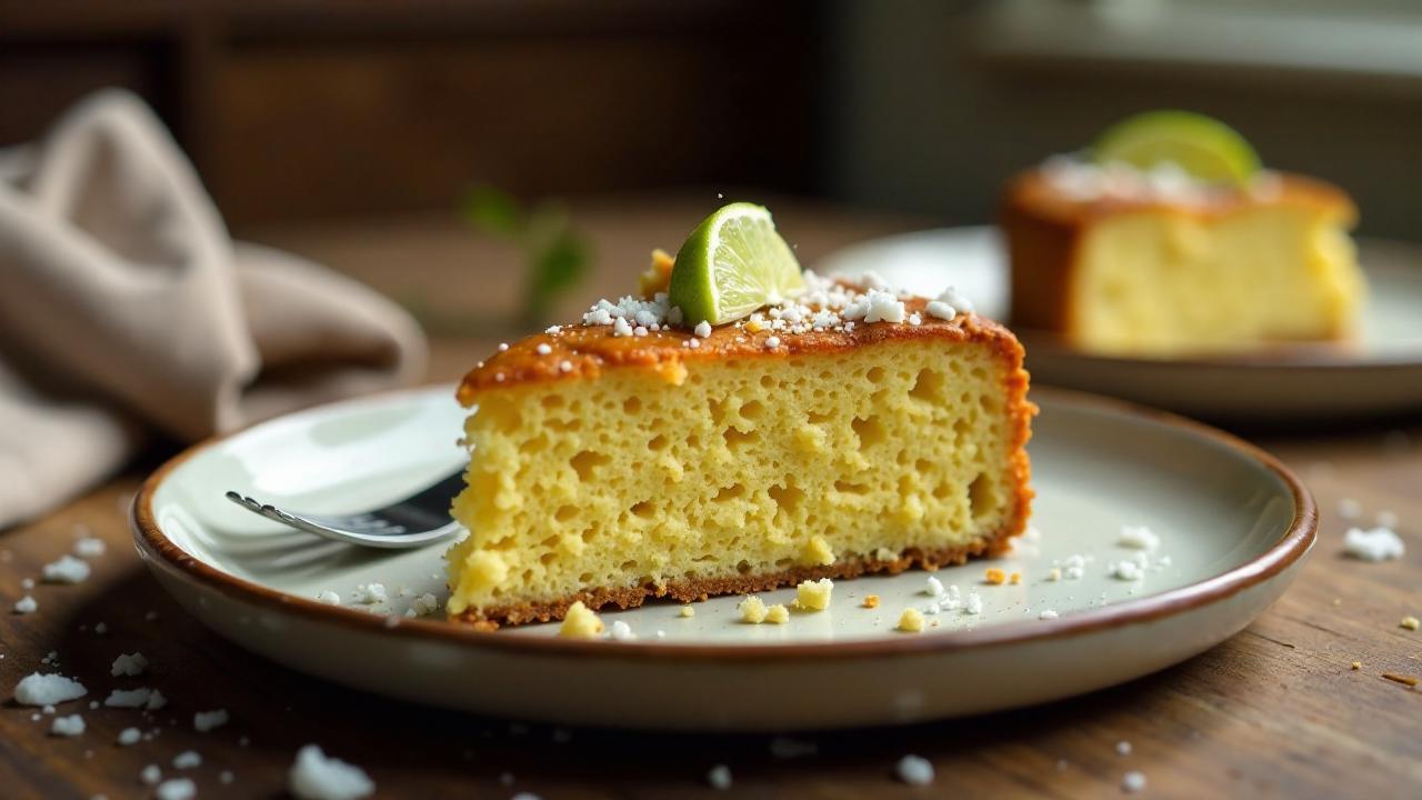 Pain d'épices mit Limette und Kokosraspeln