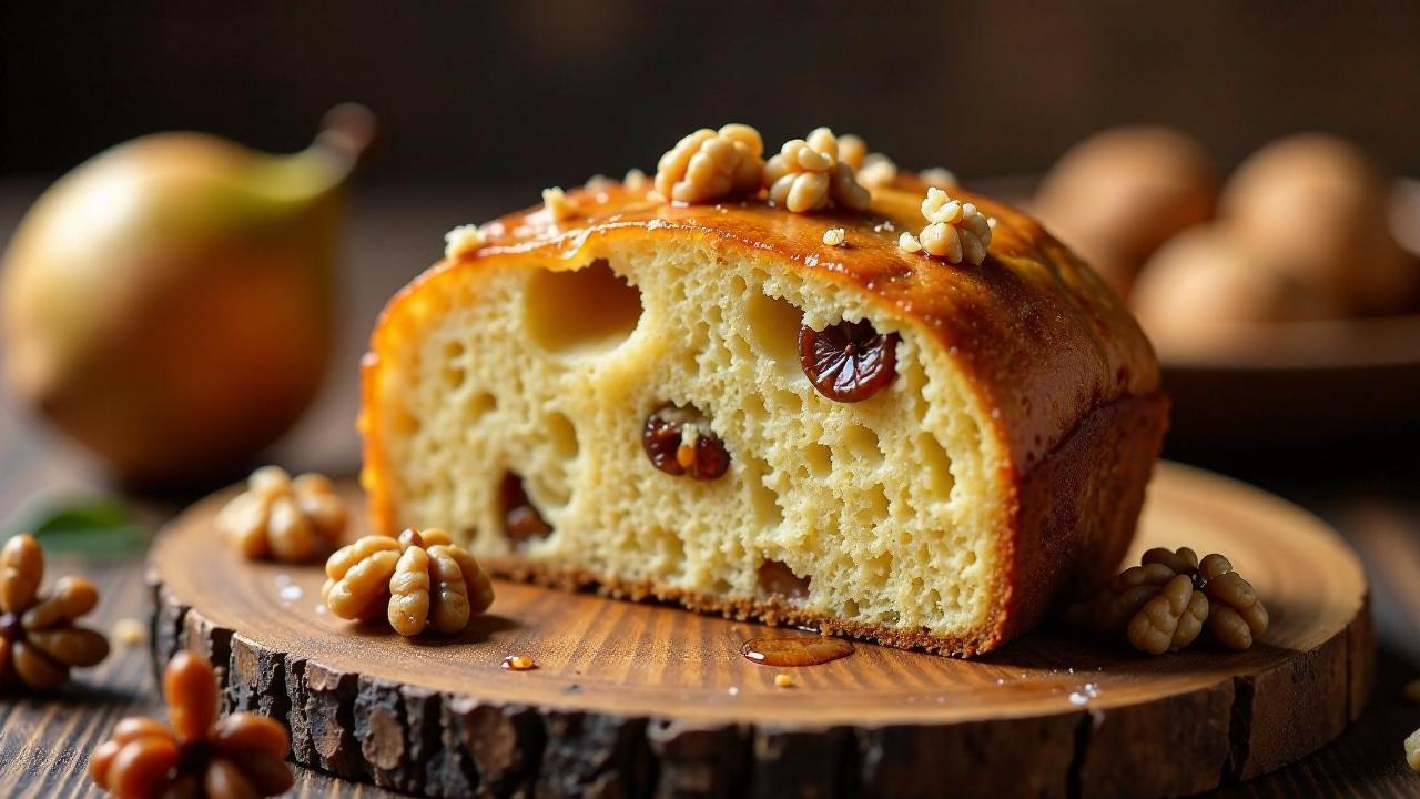 Pain d'épices mit getrockneten Birnen