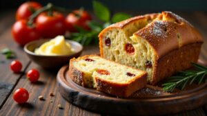 Pain d'épices mit getrockneten Tomaten