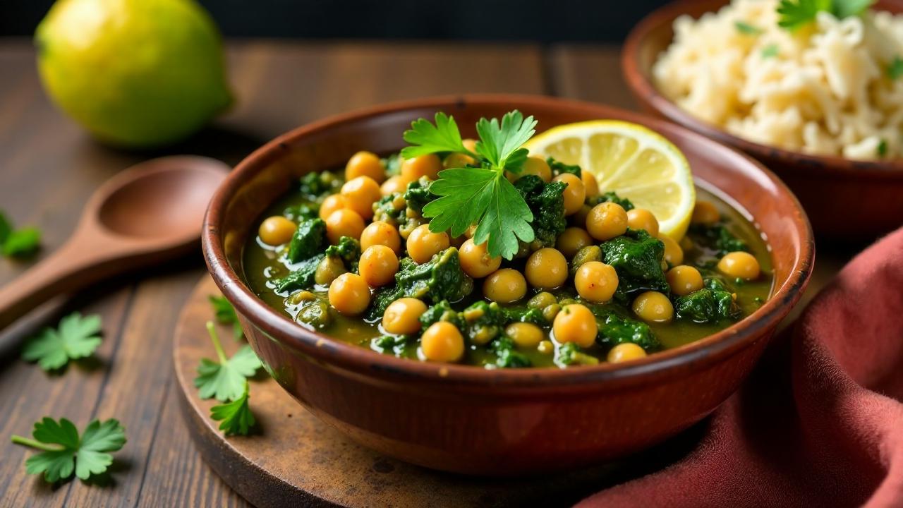 Palaak Chole (Spinat-Kichererbsen-Curry)