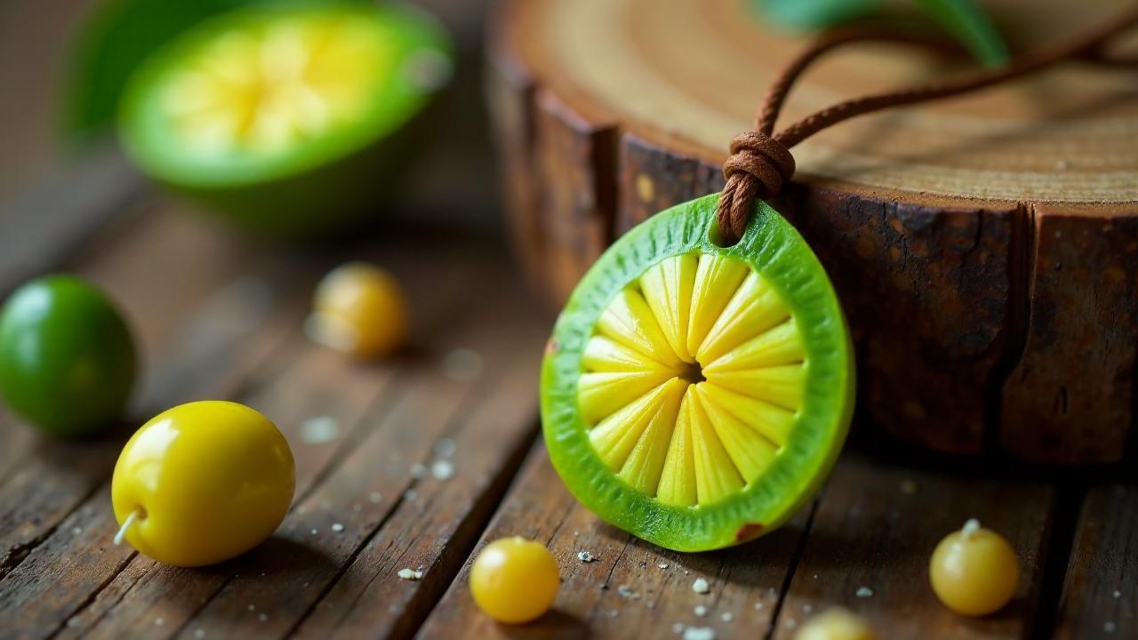 Pandanus-Frucht-Lederschmuck