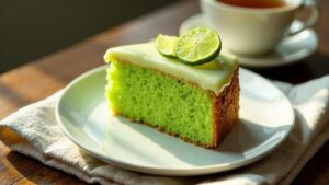 Pandanus-Kuchen mit Limettenglasur