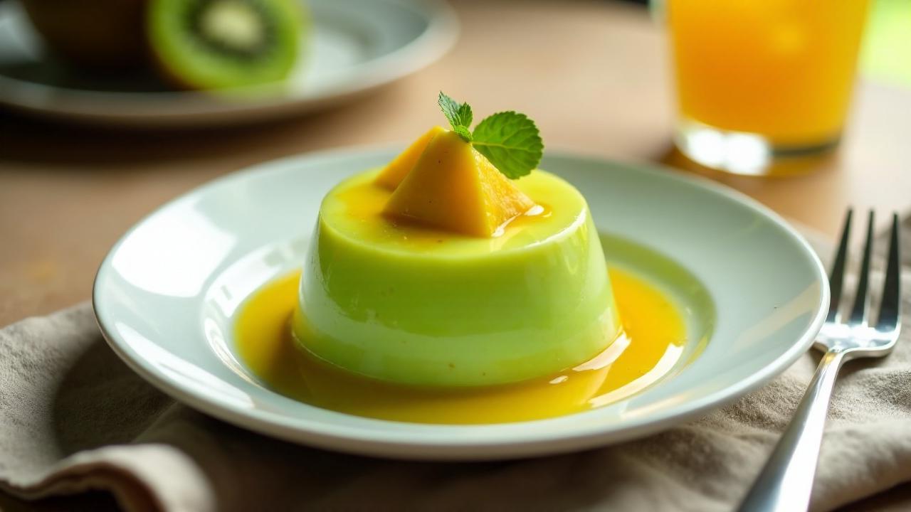 Pandanus-Pudding mit Honig