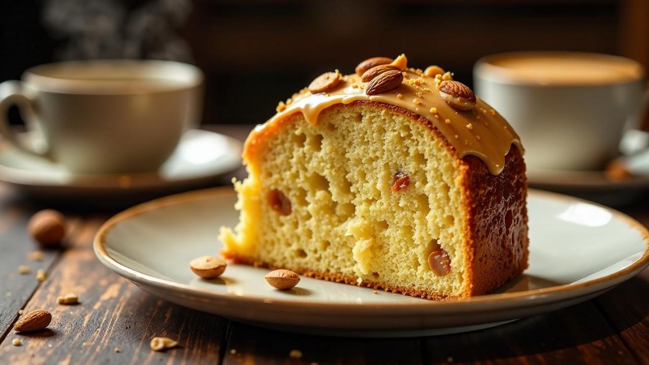 Panettone mit Erdnussbutter