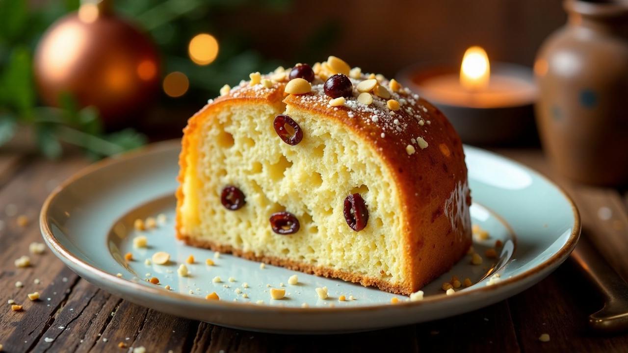 Panettone mit Ziegenkäse