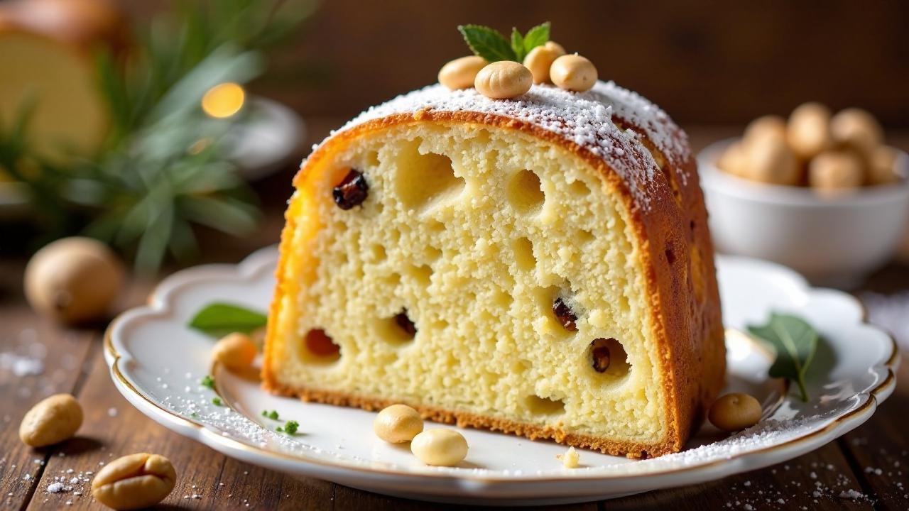 Panettone mit weißen Rosinen