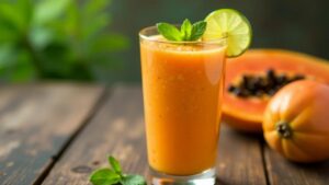 Papaya-Smoothie mit Limette