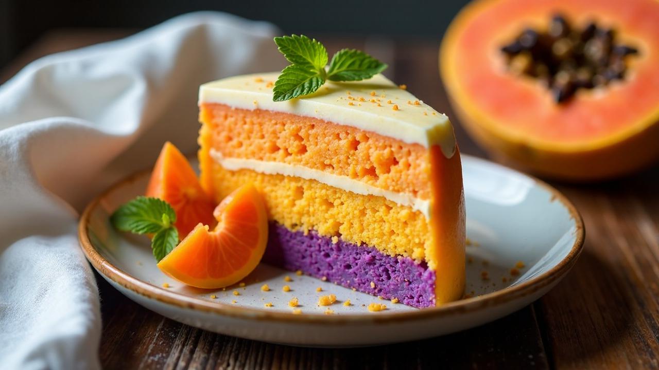 Papaya-Taro-Torte