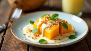 Papaya Faikai: Gebackene Papaya mit Kokosmilch