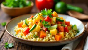 Papaya Hirse Salat