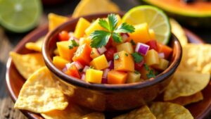 Papaya und Ananas Salsa